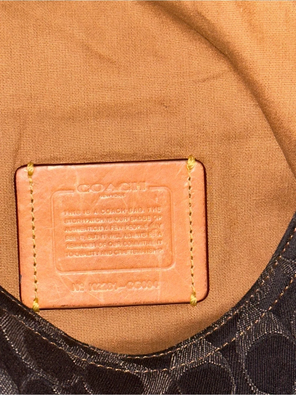 Coach Soft Tabby Shoulder Bag in signature black denim